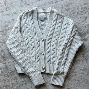 Abercrombie & Fitch Women's Cream Cable Cardigan